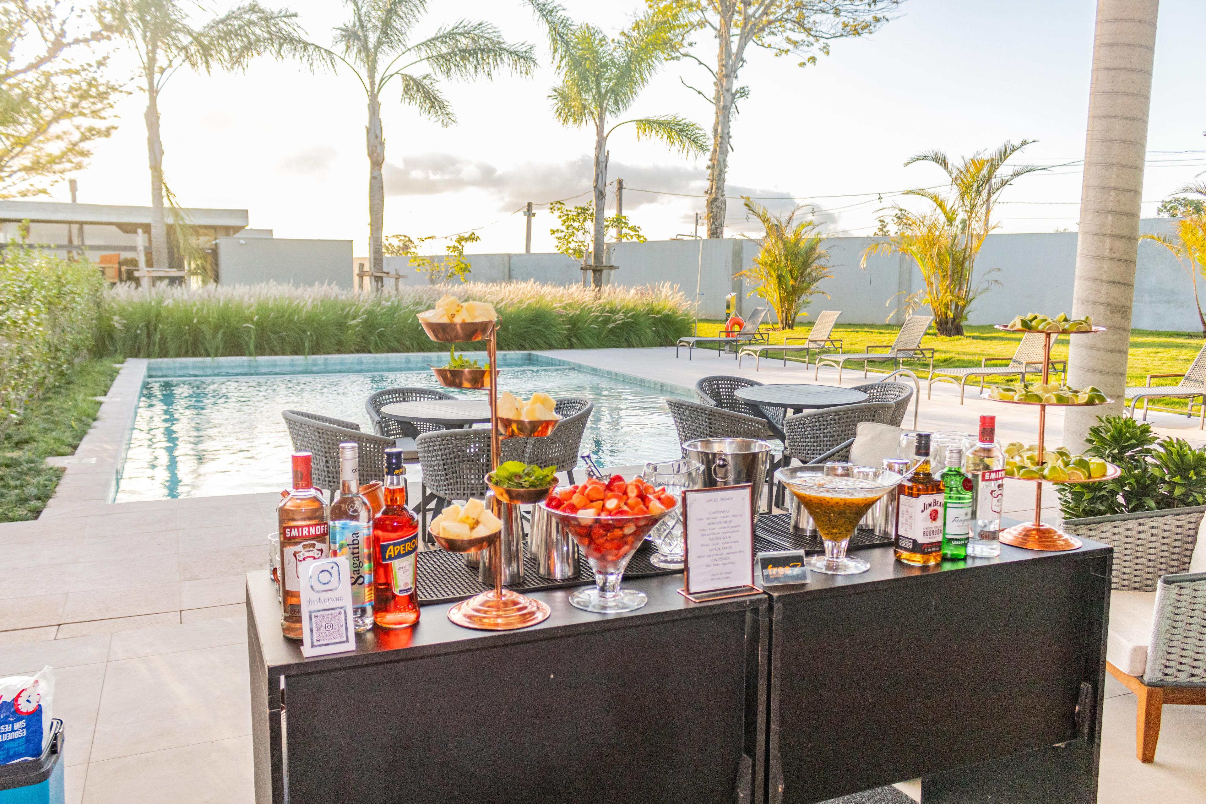 Drink Free Bartender sendo preparado durante um evento